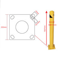セーフラン安全用品 スチールボラード 1067mm 11214 1本（直送品）