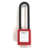 セーフラン安全用品 ロックアウト用絶縁パドロック (吊76mmタイプ) 14678-1 1個