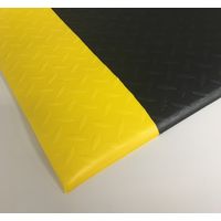 セーフラン安全用品 疲労軽減マット 600x900mm 黒/黄 J2288 1枚（直送品）