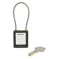 セーフラン安全用品 ロックアウト用ケーブルパドロック 14689-1 1個（直送品）