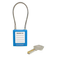 セーフラン安全用品 ロックアウト用ケーブルパドロック 14687-1 1個（直送品）