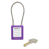 セーフラン安全用品 ロックアウト用ケーブルパドロック 14691-1 1個（直送品）