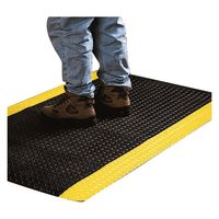 セーフラン安全用品 高耐久疲労軽減マット 900x1500mm 黒/黄 J2346 1枚（直送品）