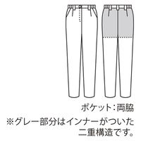 住商モンブラン パンツ レディス 両脇ゴム サックス 4L MB500-21 1枚　白衣（直送品）