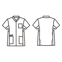 住商モンブラン スクラブ 兼用 半袖 白/ターコイズ LL MS001-0132 1枚　スクラブ（直送品）