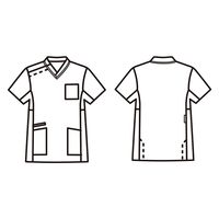 住商モンブラン スクラブ 兼用 半袖 白/ターコイズ SS MS002-0132 1枚　スクラブ（直送品）