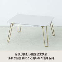 永井興産 ニーナ 折りたたみテーブル 幅600×奥行450×高さ305mm グレー NK-760GY 1台（直送品）