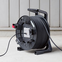 サンワサプライ 屋外用巻取り延長CAT6A LANケーブル KB-MKE21BK 1個（直送品）