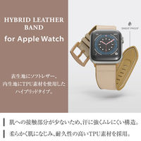 アップルウォッチ バンド ベルト レザー ビジネス 金具ゴールド ベージュ AW-41BDLHVBE エレコム 1個（直送品）