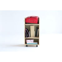 ICHIBA キッズスクールバッグラック スリム ステラ 幅450×奥行380×高さ775ｍｍ ナチュラル ILR-3421NA 1台（直送品）