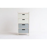 ICHIBA キッズスリムチェスト エスタ 幅370×奥行260×高さ760ｍｍ ライトグレー ILR-3427LGY 1台（直送品）