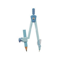 クツワ 算数コンパス 鉛筆用 ライトブルー CP228LB 1セット(5個)（直送品）