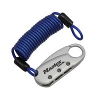 マスターロック ダイヤル式コイルケーブルロック ブルー 1559JADBLU 1個