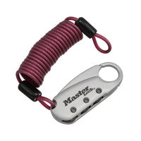 マスターロック 1559JADRED ダイヤル式コイルケーブルロック レッド 1個（直送品）