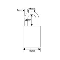 マスターロック 570JADLHPF アルミボディ南京錠 弦長 鍵4本付 1個