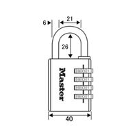 マスターロック 可変式南京錠 40mm ブラック 640JADBLK 1個