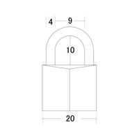 マスターロック アルミ南京錠 20mm 鍵4本付 9120JAD 1個