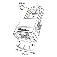 マスターロック M175JADLF マグナム 可変式南京錠 58mm 1個（直送品）