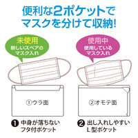 セキセイ 抗菌マスクマスクケース 虹色 MSK-9611-00 10個（直送品）