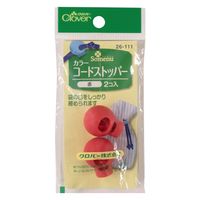 クロバー Clover カラーコードストッパー 2個入り 赤 26-111 CL26-111 5個/1袋（直送品）