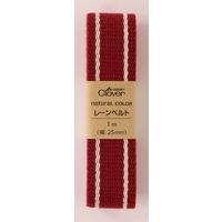 クロバー Clover ナチュラルカラー レーンベルト 25mm幅 1mカット レッド 26-202 CL26-202 5個/1袋（直送品）