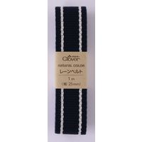 クロバー Clover ナチュラルカラー レーンベルト 25mm幅 1mカット ネイビー 26-201 CL26-201 5個/1袋（直送品）