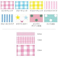 KAWAGUCHI くるくるおなまえテープ 2.3cm巾×1.2m巻 ミント水玉 TK11802　5袋/1セット（直送品）