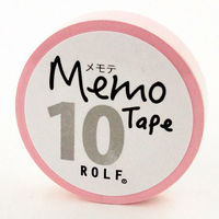 プリントインフォームジャパン gnotes ロール付箋 メモテープ メモテ 10mm幅×10ｍ パステルピンク 1307-0014-0210 1セット（10個）