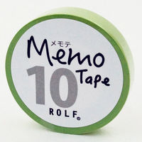 プリントインフォームジャパン ロール付箋 メモテープ メモテ 10mm幅×10m グリーン 1307-0063-0210 1セット(10個)