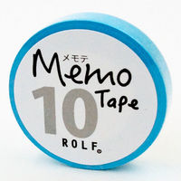 プリントインフォームジャパン ロール付箋 メモテープ メモテ 10mm幅×10m ブルー 1307-0061-0210 1セット(10個)