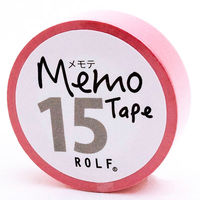 プリントインフォームジャパン ロール付箋 メモテープ メモテ 15mm幅×10m ピンク 1308-0062-0510 1セット(10個)