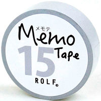 プリントインフォームジャパン gnotes ロール付箋 メモテープ メモテ 15mm幅×10ｍ グレー 1308-0039-0510（直送品）
