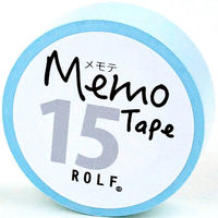 プリントインフォームジャパン gnotes ロール付箋 メモテープ メモテ 15mm幅×10ｍ パステルブルー（直送品）