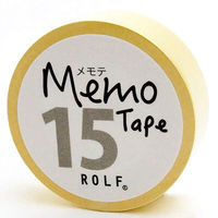 プリントインフォームジャパン gnotes ロール付箋 メモテープ メモテ 15mm幅×10ｍ パステルイエロー（直送品）