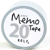 プリントインフォームジャパン gnotes ロール付箋 メモテープ 20mm幅×10ｍ グレー 1309-0039-0020 1セット（5個）