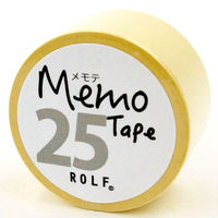 プリントインフォームジャパン gnotes ロール付箋 メモテープ 25mm幅×10ｍ パステルイエロー 1329-0013-0320 1セット（5個）