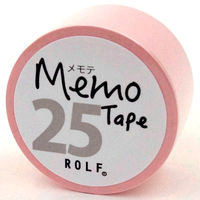 プリントインフォームジャパン gnotes ロール付箋 メモテープ メモテ 25mm幅×10ｍ パステルピンク 1329-0014-0320 1セット（5個）