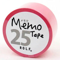 プリントインフォームジャパン ロール付箋 メモテープ メモテ 25mm幅×10m ピンク 1329-0062-0320 1セット(5個)