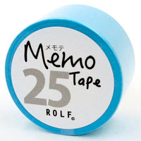 プリントインフォームジャパン gnotes ロール付箋 メモテープ メモテ 25mm幅×10m ブルー 1329-0061-0320 1セット(5個)