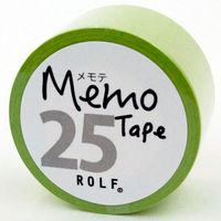 プリントインフォームジャパン gnotes ロール付箋 メモテープ メモテ 25mm幅×10m グリーン 1329-0063-0320 1セット(5個)