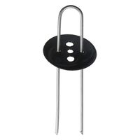 シンセイ ヘアピン杭(黒丸付)25cm 100P U-25-3-25(100P) 1パック(100入)（直送品）