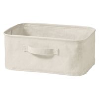 無印良品 ポリエステル麻 ソフトボックス 長方形 小 約幅37×奥行26×高さ16cm 1セット（2個） 良品計画