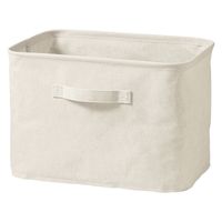 無印良品 ポリエステル麻 ソフトボックス 長方形 中 約幅37×奥行26×高さ26cm 1セット（2個） 良品計画