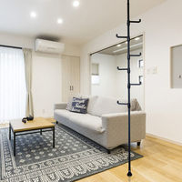 SunRuck つっぱり棒ハンガー&フック NYOI-POLE ブラック SR-NYP010-BK 1本（直送品）