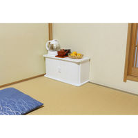 オスマック 天然木桐製カウンター上収納庫竹製ジャバラ扉式幅60cmハイホワイト KTX-6029W 1台（直送品）