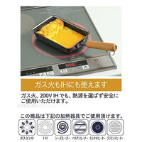 ヨシカワ グルメパワー木柄玉子焼 IH対応 3808944 1個（直送品）