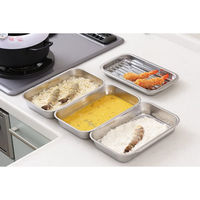 ヨシカワ ステンレス連結バット(フタ・アミ付) 1214740 1セット(5個)（直送品）