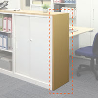 ネットフォース イーセンブリー 専用 木製側板 奥行400×高1120mm ホワイト NF-EA-M11240-AW-WH 1枚（直送品）