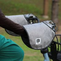 大久保製作所 夏冬兼用ハンドルカバー HCーAM01 ラウンド 杢グレー HC-AM01-GL 1ペア（直送品）