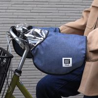 大久保製作所 夏冬兼用ハンドルカバー HCーAM01 ラウンド 杢ネイビー HC-AM01-NV 1ペア（直送品）